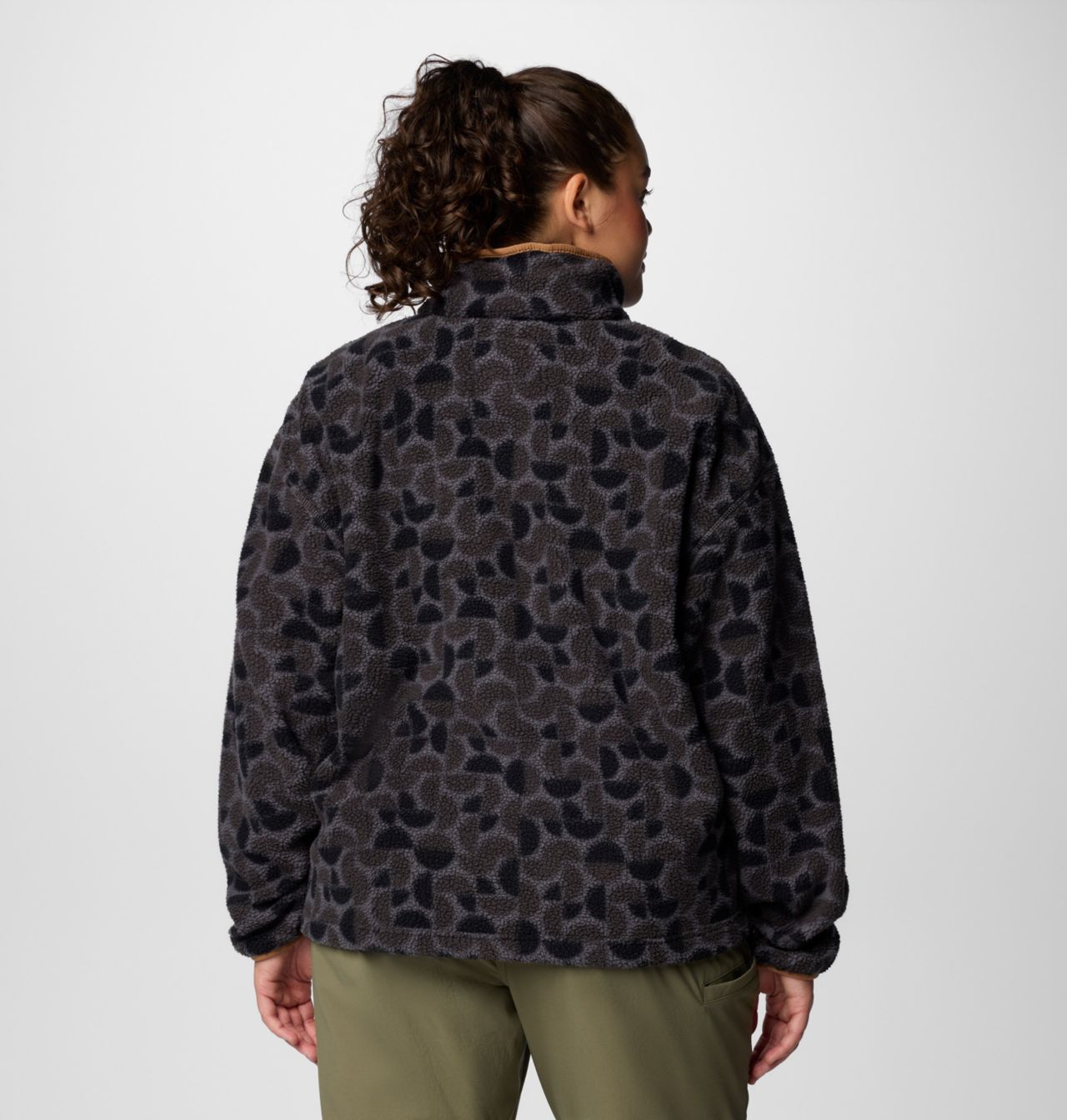 Women's Helvetia™ II Printed Cropped Half Snap Fleece Pullover 2
