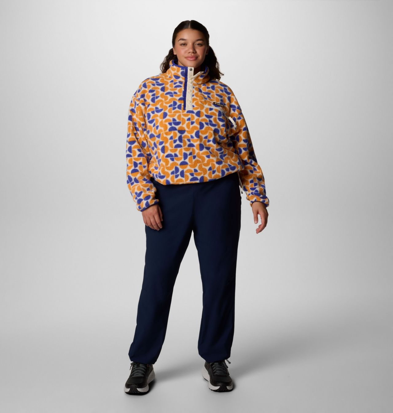 Women's Helvetia™ II Printed Cropped Half Snap Fleece Pullover 3