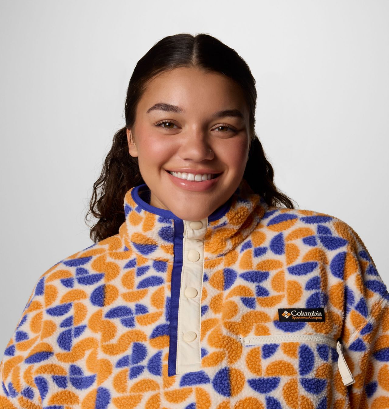 Women's Helvetia™ II Printed Cropped Half Snap Fleece Pullover 5