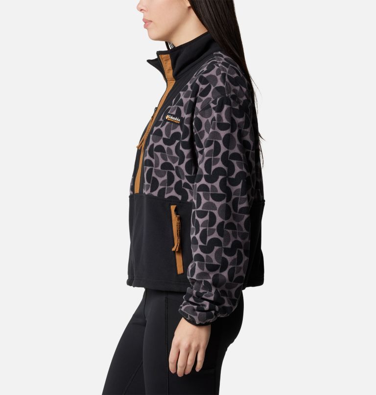 Forro polar casual Back Bowl con estampado para mujer, Color: Black Retroscape, Black, image 3