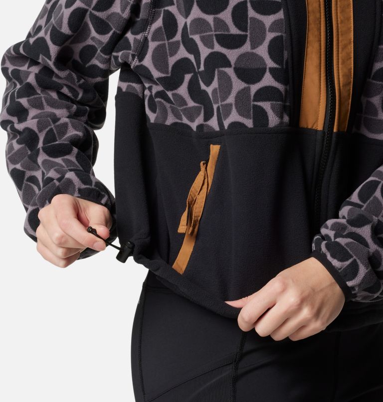 Forro polar casual Back Bowl con estampado para mujer, Color: Black Retroscape, Black, image 6