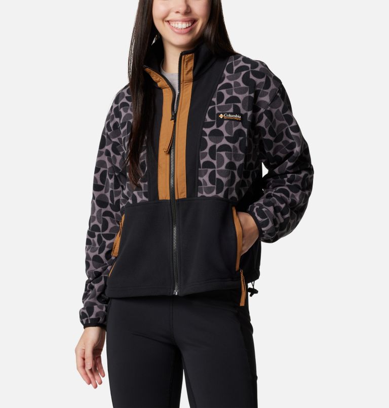 Women s Back Bowl Printed Fleece Jacket