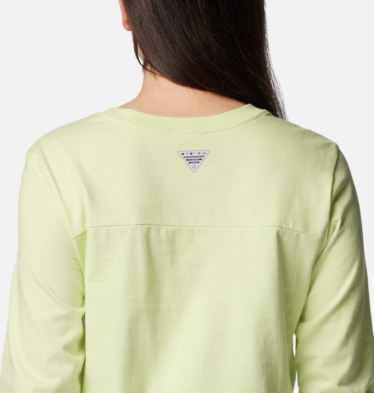 Women's PFG Open Water Long Sleeve T-Shirt, Color: Spring Yellow, Black, image 6