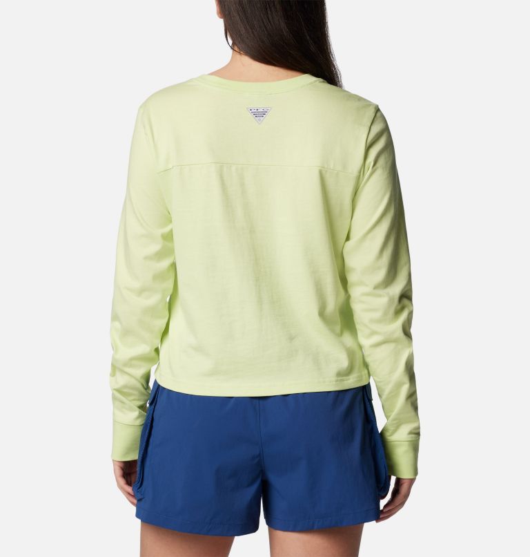 Women's PFG Open Water Long Sleeve T-Shirt, Color: Spring Yellow, Black, image 2
