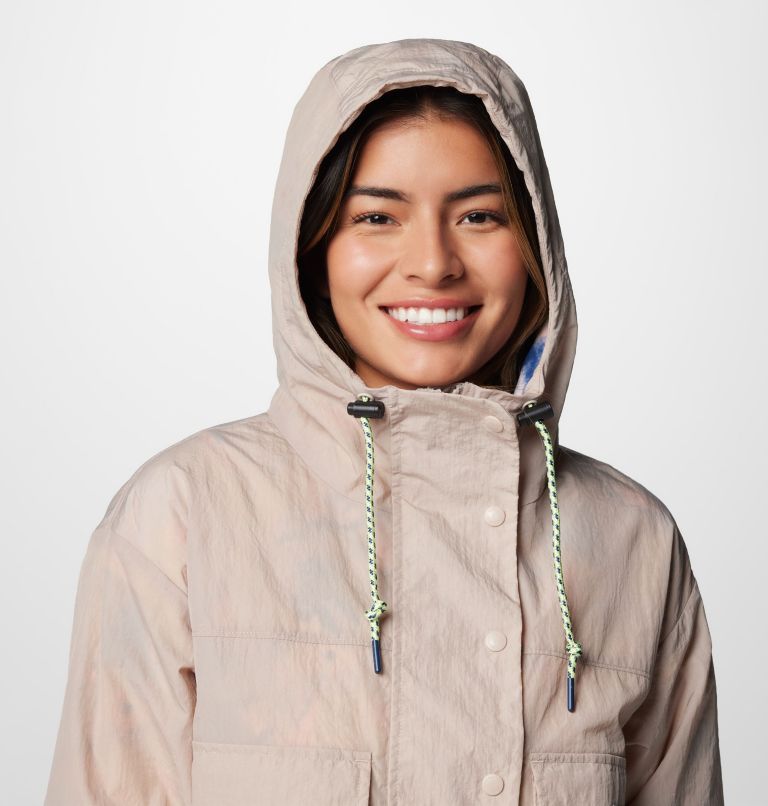Women's PFG Open Water Jacket, Color: Crushed Clay, Aura Lining, image 5