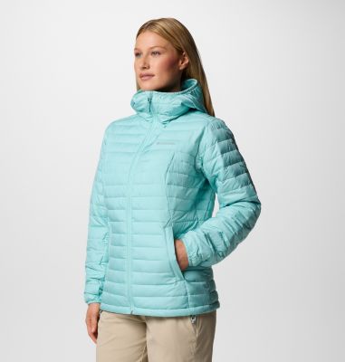 Women's Silver Falls II Hooded Insulated Jacket, Color: Spray, image 7