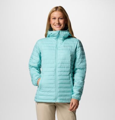 Women's Silver Falls II Hooded Insulated Jacket, Color: Spray, image 5