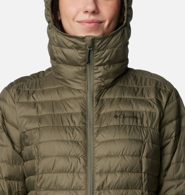 Women's Silver Falls II Hooded Insulated Jacket, Color: Stone Green, image 4