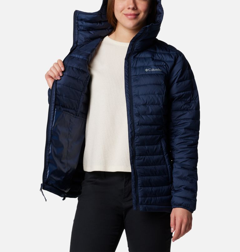 Women's Silver Falls II Hooded Insulated Jacket, Color: Collegiate Navy, image 5