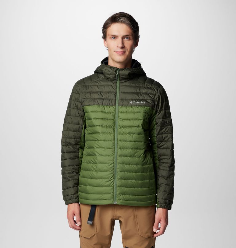 Men's Silver Falls II Hooded Jacket, Color: Canteen, Greenscape, image 1