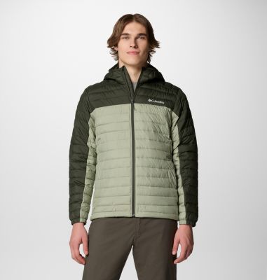 Men's Silver Falls II Hooded Insulated Jacket, Color: Safari, Greenscape, image 5