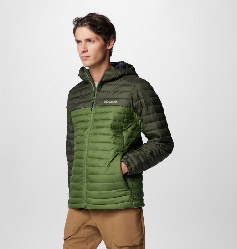 Men's Silver Falls II Hooded Insulated Jacket, Color: Canteen, Greenscape, image 4