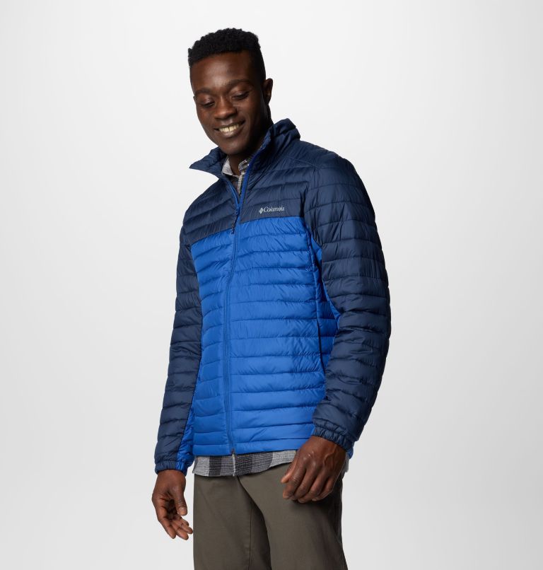 Men's Silver Falls II Jacket, Color: Mountain Blue, Collegiate Navy, image 4