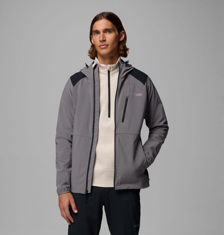 Chaqueta de senderismo softshell Triple Canyon para hombre, Color: City Grey, image 5