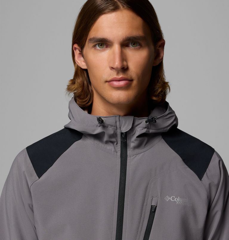 Chaqueta de senderismo softshell Triple Canyon para hombre, Color: City Grey, image 6