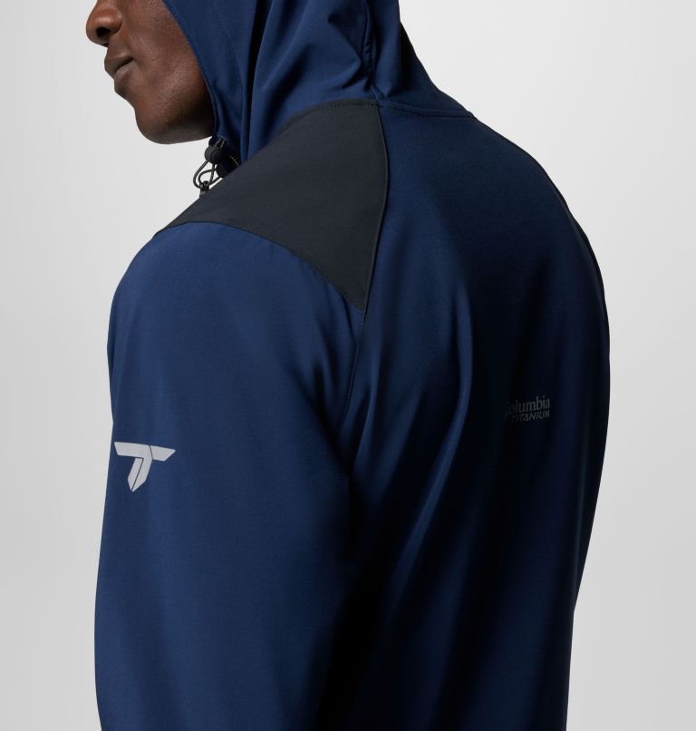 Men's Triple Canyon Softshell Hiking Jacket, Color: Collegiate Navy, Black, image 6