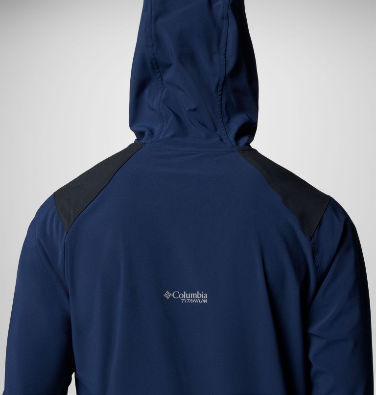 Men's Triple Canyon Softshell Hiking Jacket, Color: Collegiate Navy, Black, image 7
