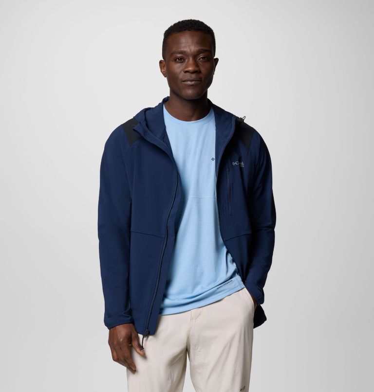 Men's Triple Canyon Softshell Hiking Jacket, Color: Collegiate Navy, Black, image 9