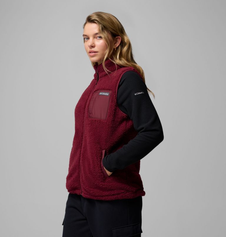 Women's West Bend Fleece Vest II, Color: Rich Wine, image 4
