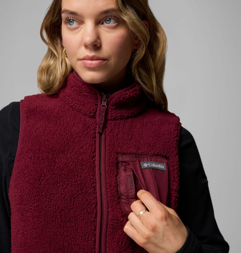 Women's West Bend Fleece Vest II, Color: Rich Wine, image 6