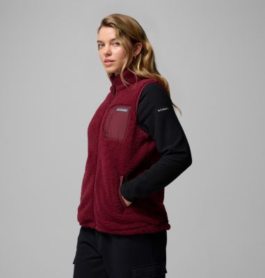 Chaleco sherpa de forro polar West Bend II para mujer, Color: Rich Wine, image 4