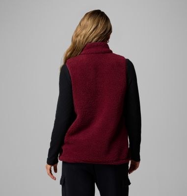 Chaleco sherpa de forro polar West Bend II para mujer, Color: Rich Wine, image 3