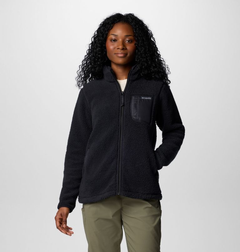 Veste sherpa noir femme sale