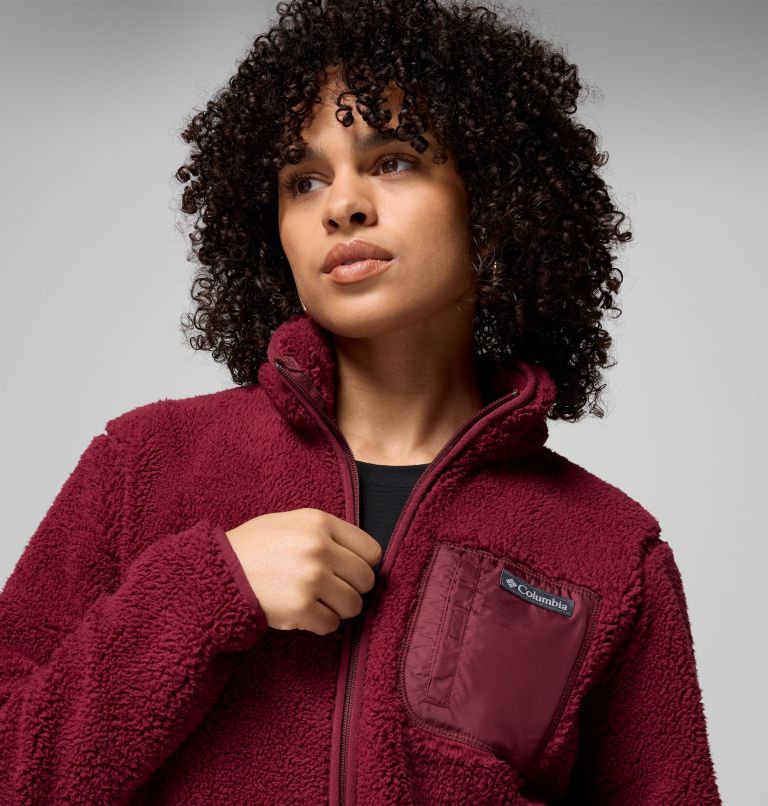 Women's West Bend Full Zip II Fleece Jacket, Color: Rich Wine, image 6