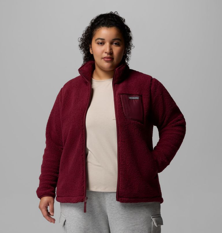 Women's West Bend Full Zip II Fleece Jacket - Plus Size, Color: Rich Wine, image 5