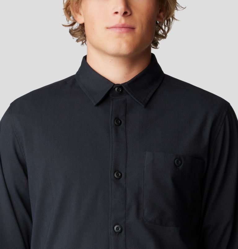 Men's Voyager One Long Sleeve Flannel, Color: Black, image 4