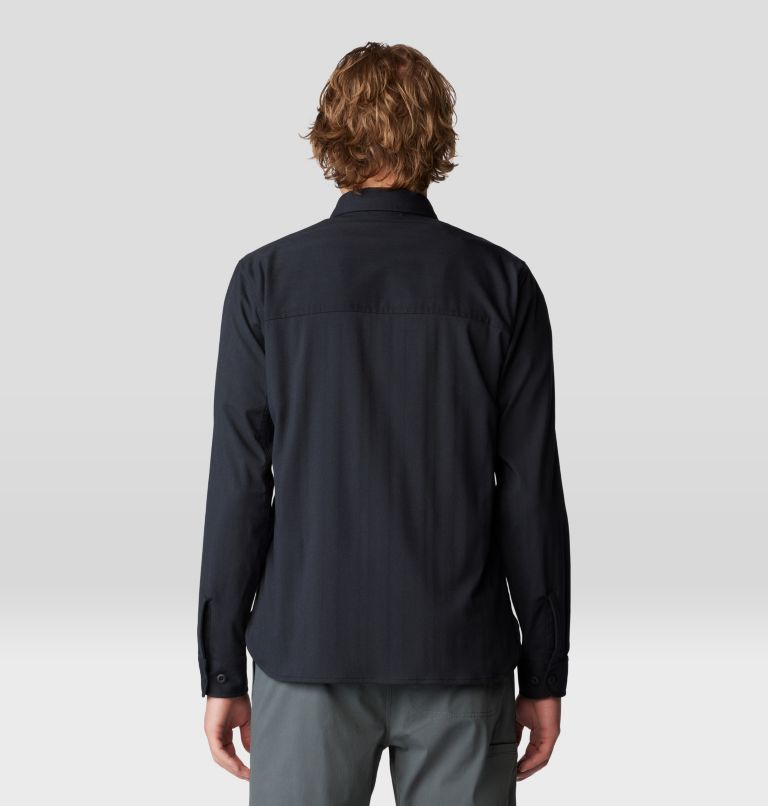 Men's Voyager One Long Sleeve Flannel, Color: Black, image 2