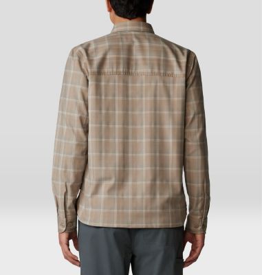 Men's Voyager One Long Sleeve Flannel, Color: Trail Dust Trad Plaid, image 14