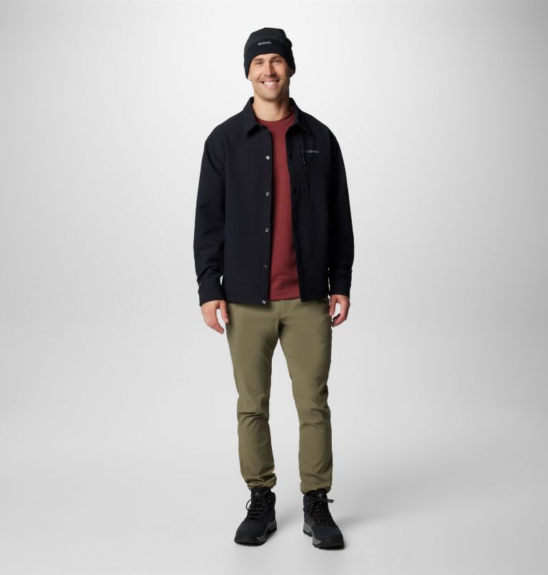 Men's Black Mesa Shirt Jacket, Color: Black, image 3