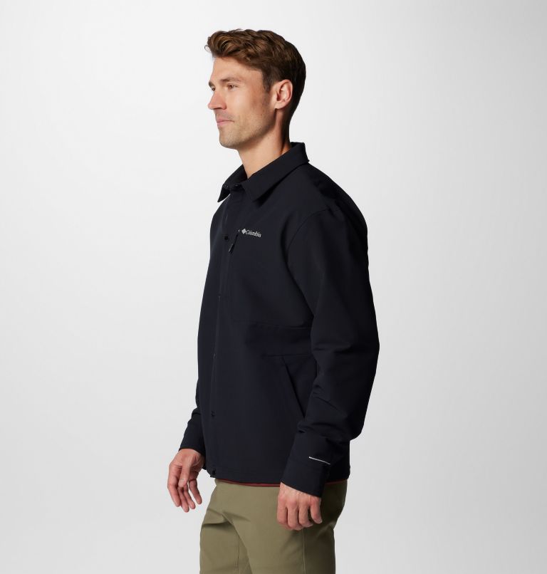 Men's Black Mesa Shirt Jacket, Color: Black, image 4