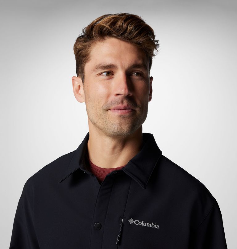 Men's Black Mesa Shirt Jacket, Color: Black, image 5