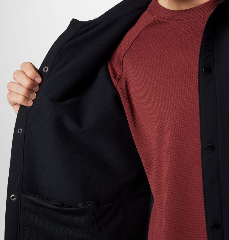 Men's Black Mesa Shirt Jacket, Color: Black, image 6
