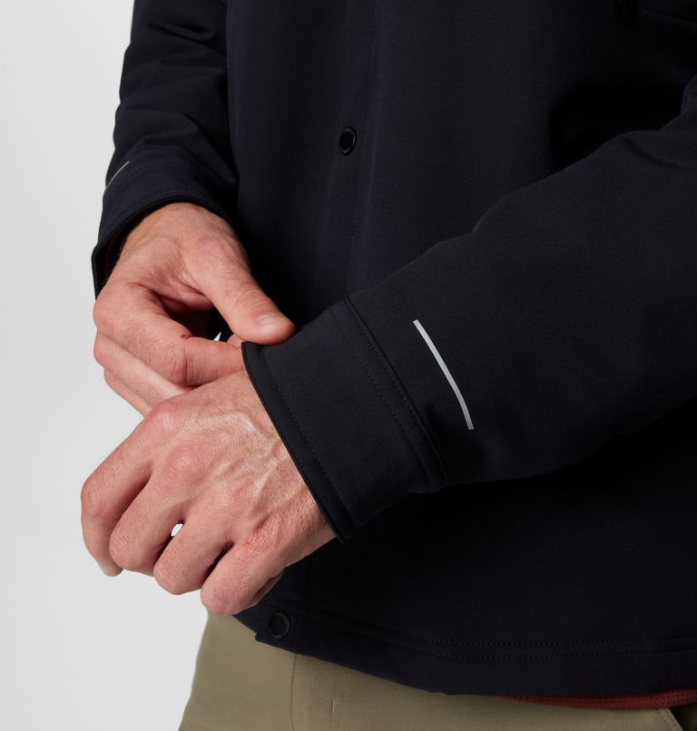 Men's Black Mesa Shirt Jacket, Color: Black, image 8