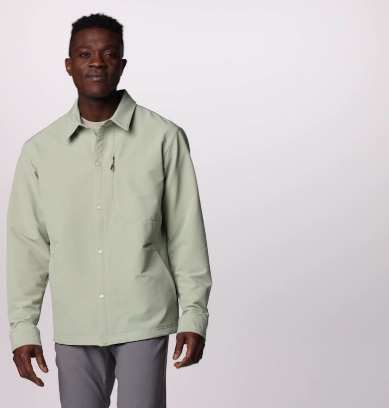 Men's Black Mesa Shirt Jacket, Color: Safari
