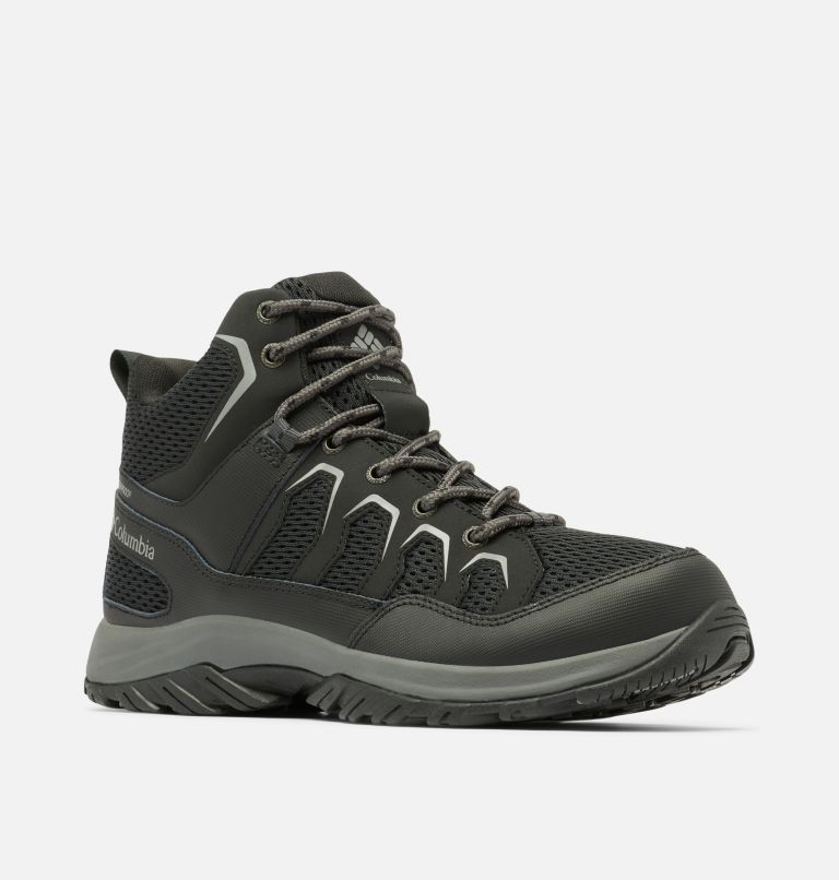 Chaussure mi-montante imperméable Granite Trail pour hommes – Large, Color: Black, Ti Grey Steel, image 2