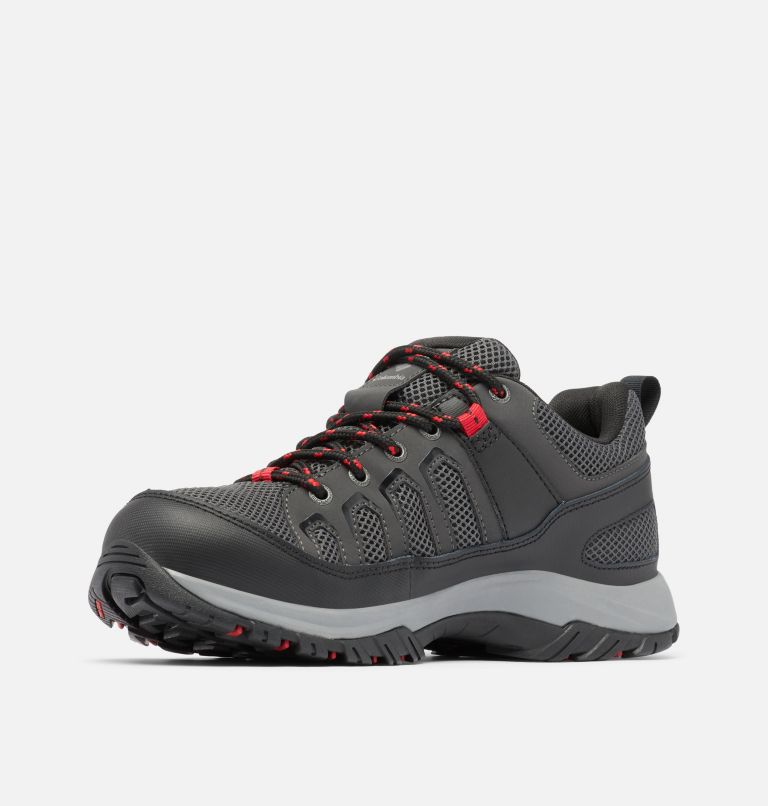 Men's Granite Trail Waterproof Shoe, Color: Shark, Mountain Red, image 7