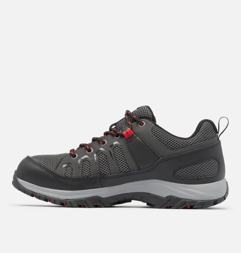 Men's Granite Trail Waterproof Shoe, Color: Shark, Mountain Red, image 6