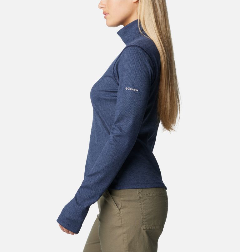 Women's Boundless Days Knit Turtleneck Long Sleeve Shirt, Color: Collegiate Navy, image 3