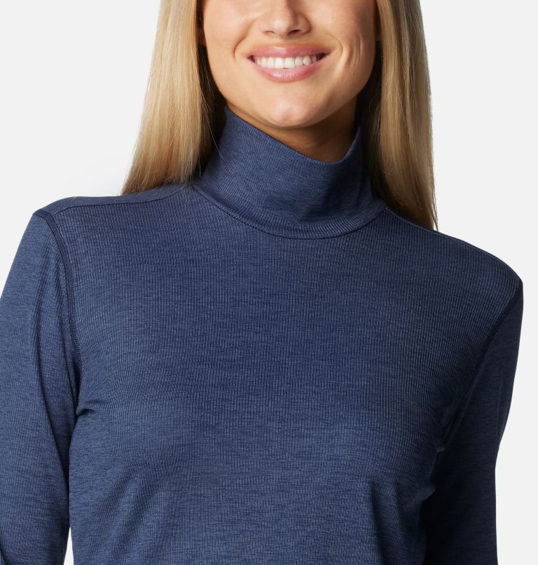 Women's Boundless Days Knit Turtleneck Long Sleeve Shirt, Color: Collegiate Navy, image 4