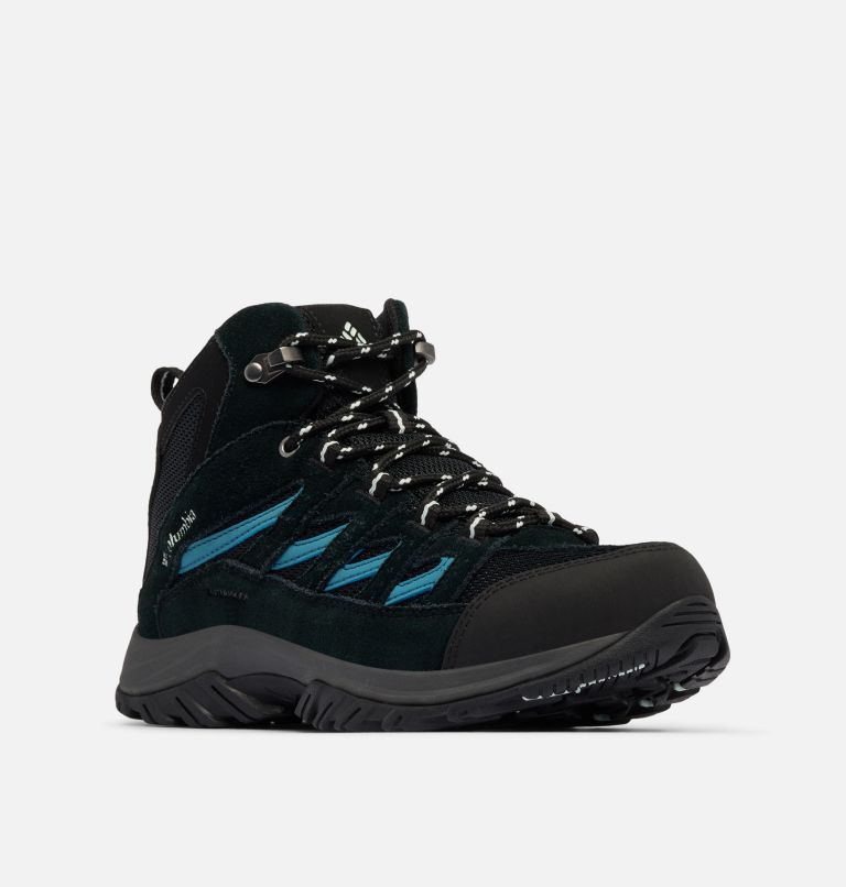 Women's Crestwood II Mid Waterproof Walking Shoe, Color: Black, Skylight, image 3