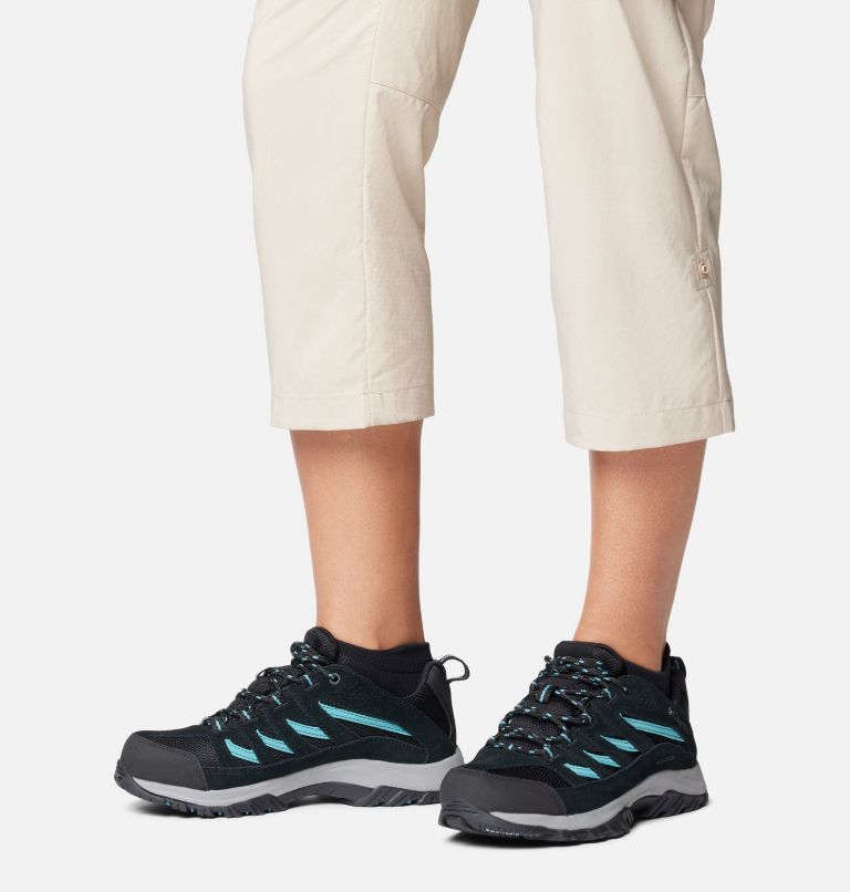 Women's Crestwood II Waterproof Hiking Shoe, Color: Black, Teal, image 10