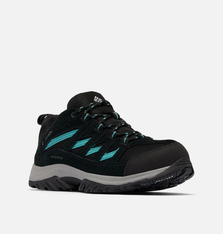 Women's Crestwood II Waterproof Hiking Shoe, Color: Black, Teal, image 2