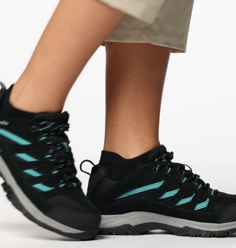Women's Crestwood II Waterproof Hiking Shoe, Color: Black, Teal