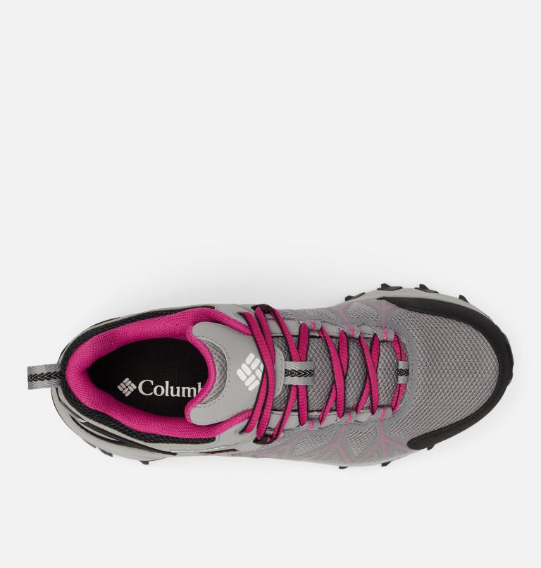 Women's Peakfreak II Outdry Hiking Shoe, Color: Monument, Wild Fuchsia, image 3