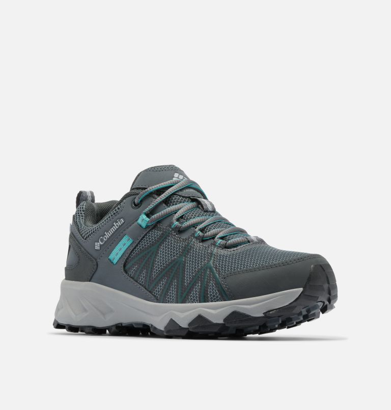 Women's Peakfreak II Outdry Hiking Shoe, Color: Graphite, Teal, image 2