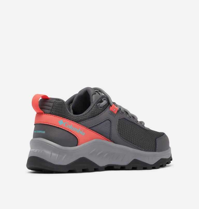 Women's Trailstorm Ascend II Waterproof Hiking Shoes, Color: Dark Grey, Red Coral, image 9